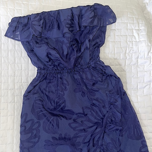 Lily Pulitzer Dress Navy Blue Strapless Dress Size XS Perfect Condition! - Picture 3 of 6